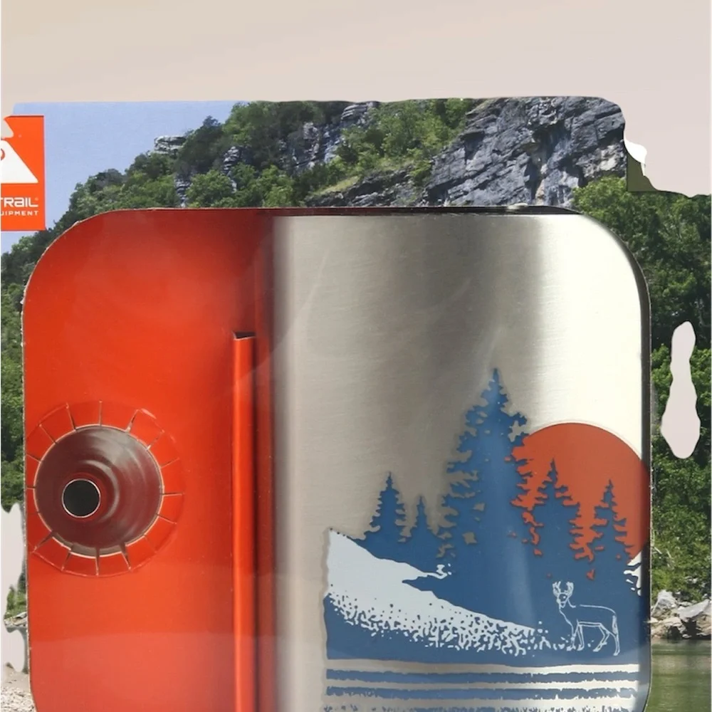 Ozark Trail 7.5 Stainless Steel Flask with Funnel Deer Design New In Box - Picture 2 of 9